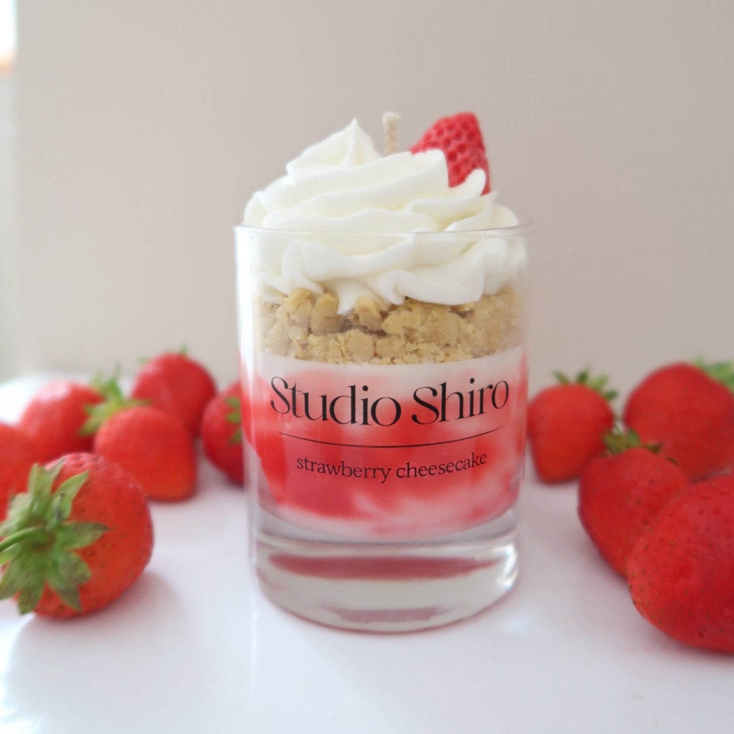 Strawberry Cheesecake Dessert Candle